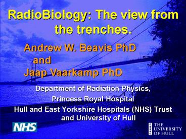RadioBiology: The view from the trenches'