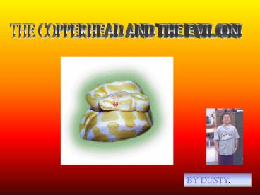 THE COPPERHEAD AND THE EVIL ONI