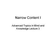 Narrow Content I PowerPoint PPT Presentation
