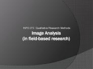 Image Analysis in fieldbased research
