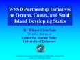 WSSD Partnership Initiatives on Oceans, Coasts, and Small Island Developing States PowerPoint PPT Presentation