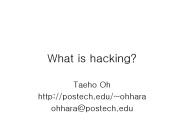 What is hacking?