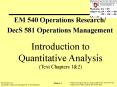 EM 540 Operations Research PowerPoint PPT Presentation