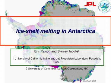 Iceshelf melting in Antarctica