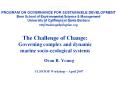 The Challenge of Change: Governing complex and dynamic marine socio-ecological systems PowerPoint PPT Presentation