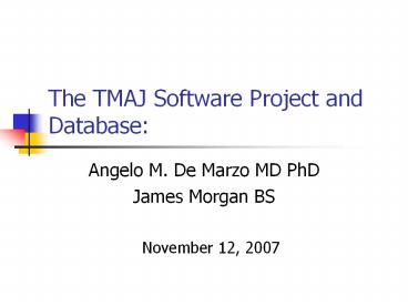 The%20TMAJ%20Software%20Project%20and%20Database:
