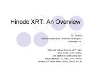 Hinode XRT: An Overview