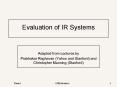 Evaluation of IR Systems PowerPoint PPT Presentation
