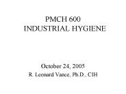 PMCH 600  INDUSTRIAL HYGIENE