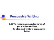Persuasive Writing