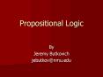 Propositional Logic PowerPoint PPT Presentation