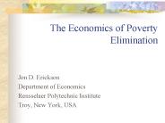 The Economics of Poverty Elimination