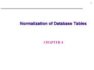 Normalization of Database Tables