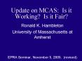 Update on MCAS: Is it Working Is it Fair PowerPoint PPT Presentation