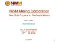 NWM Mining Corporation