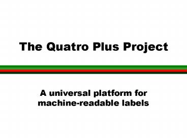 The Quatro Plus Project