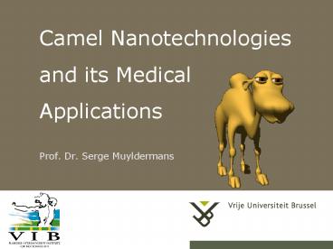 Camel Nanotechnologies and its Medical Applications