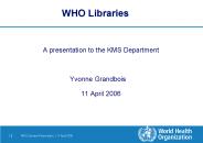 WHO Libraries