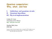 Quantum computation: