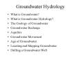 Groundwater Hydrology PowerPoint PPT Presentation