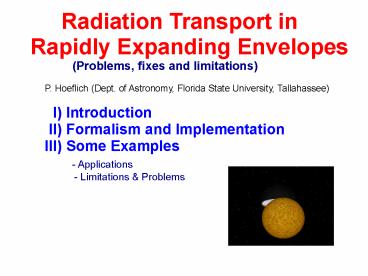 Radiation Transport in