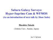 Subaru Galaxy Surveys: HyperSuprime Cam
