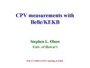 CPV measurements with Belle/KEKB