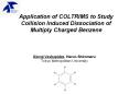 Application of COLTRIMS to Study Collision Induced Dissociation of Multiply Charged Benzene PowerPoint PPT Presentation