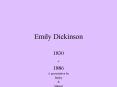 Emily Dickinson PowerPoint PPT Presentation