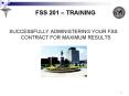 FSS 201 TRAINING