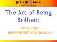 The Art of Being Brilliant PowerPoint PPT Presentation
