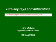 Diffuse?-rays and antiprotons