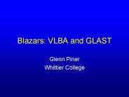 Blazars: VLBA and GLAST