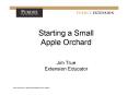 Starting a Small Apple Orchard PowerPoint PPT Presentation