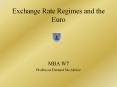Exchange%20Rate%20Regimes%20and%20the%20Euro PowerPoint PPT Presentation