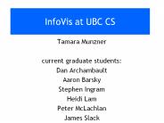 InfoVis at UBC CS