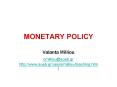 MONETARY POLICY PowerPoint PPT Presentation