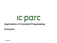 Applications%20of%20Constraint%20Programming%20H.Simonis