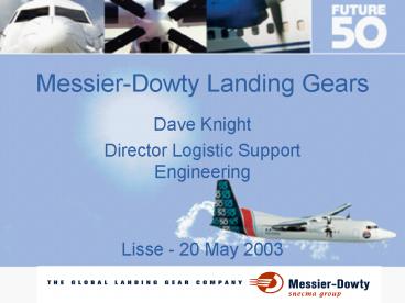 MessierDowty Landing Gears
