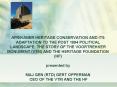 AFRIKANER HERITAGE CONSERVATION AND ITS ADAPTATION TO THE POST 1994 POLITICAL LANDSCAPE: THE STORY O PowerPoint PPT Presentation
