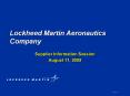 Lockheed Martin Aeronautics Company PowerPoint PPT Presentation