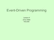 Event-Driven Programming