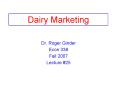 Dairy Marketing PowerPoint PPT Presentation