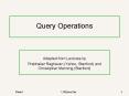 Query Operations PowerPoint PPT Presentation