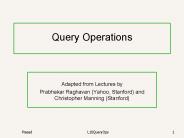 Query Operations