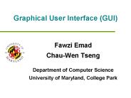 Graphical User Interface (GUI)