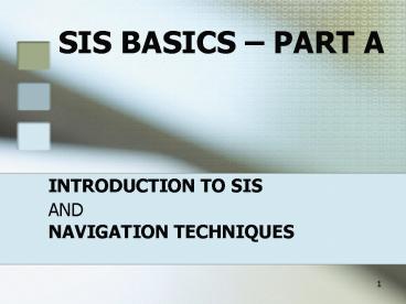 SIS BASICS PART A