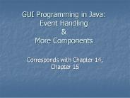 GUI Programming in Java: Event Handling