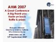 AHM 2007 A Great Conference A big thank you Haste ye back Raffle PowerPoint PPT Presentation