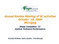 Annual%20Review%20Meeting%20of%20SC%20activities%20October%2019,%202008%20Winnipeg PowerPoint PPT Presentation